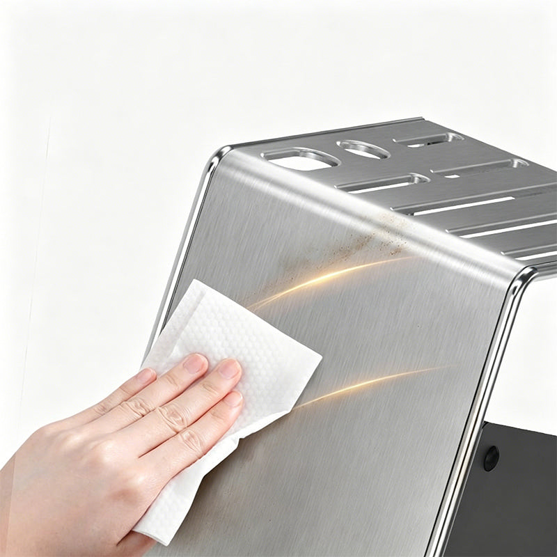Ventilated Stainless Steel Knife Holder with Removable Drip Tray