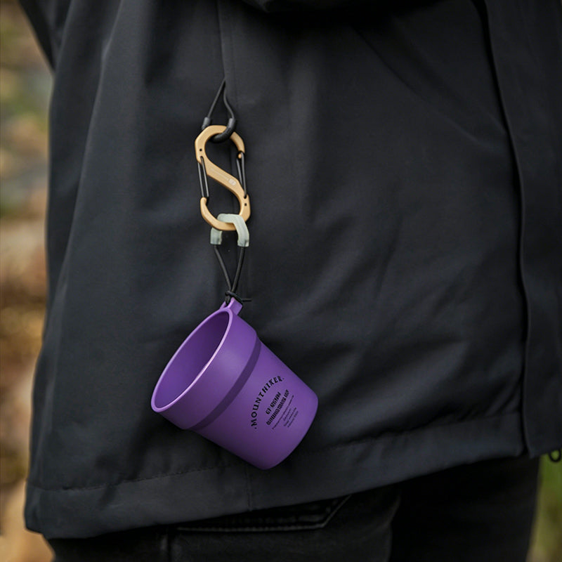 Stackable Camping Cup Set with Glow-in-the-Dark Handles