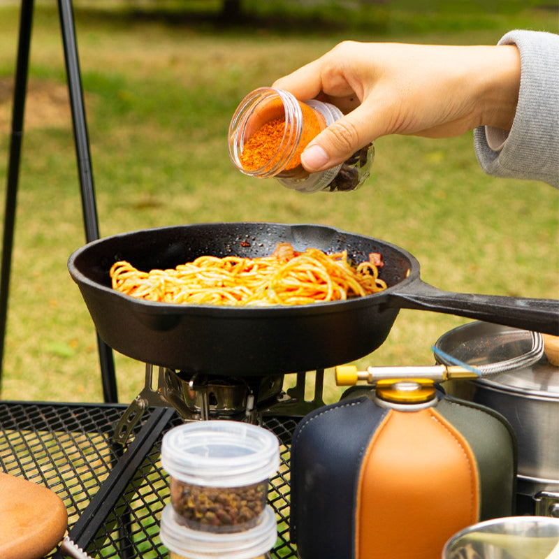 Portable Camping Spice Bottle Set with Mesh Bag