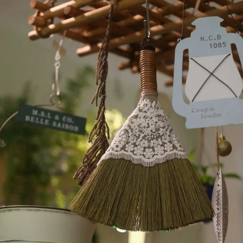 Natural Reed Mini Broom – Soft, Dense, and Lightweight