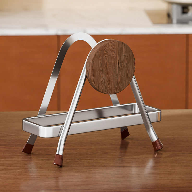Beech Wood Cutting Board Rack with Rust-Resistant Frame