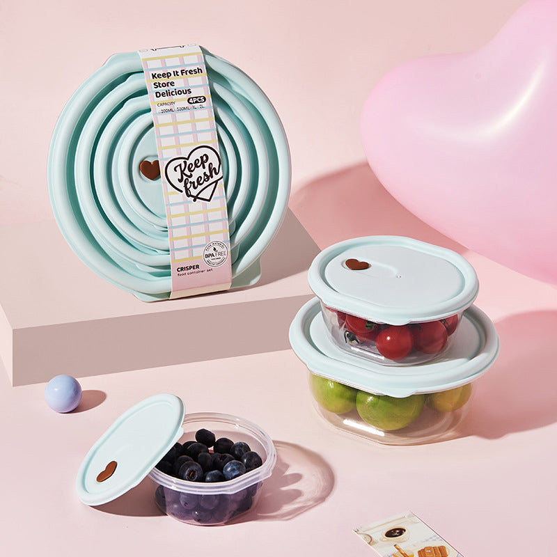 4-Piece Transparent Airtight Food Storage Container Set