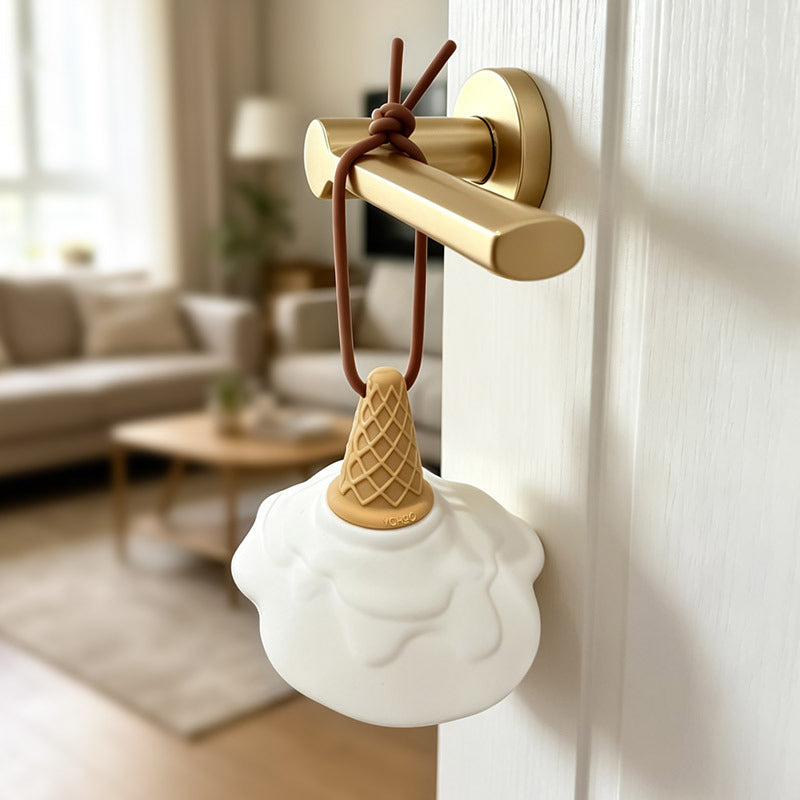 Cute Ice Cream Door Stop – Strong Suction Floor Stopper