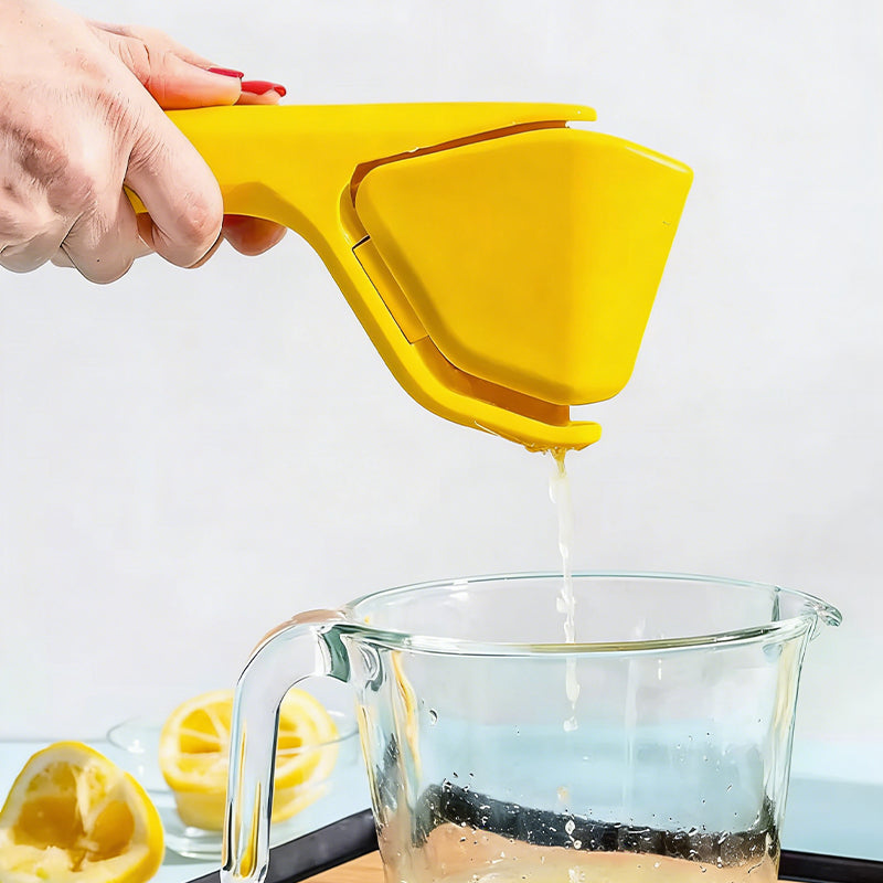 Foldable Manual Lemon Juicer – Portable Hand Press Citrus Squeezer