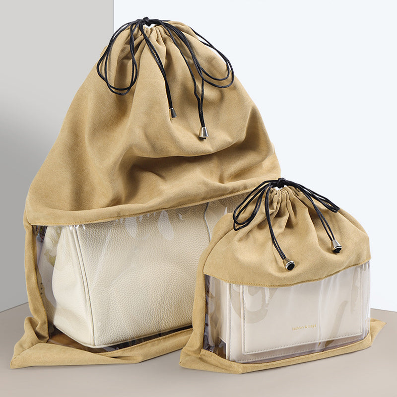 Velvet Dust Bag with Clear Window for Handbags