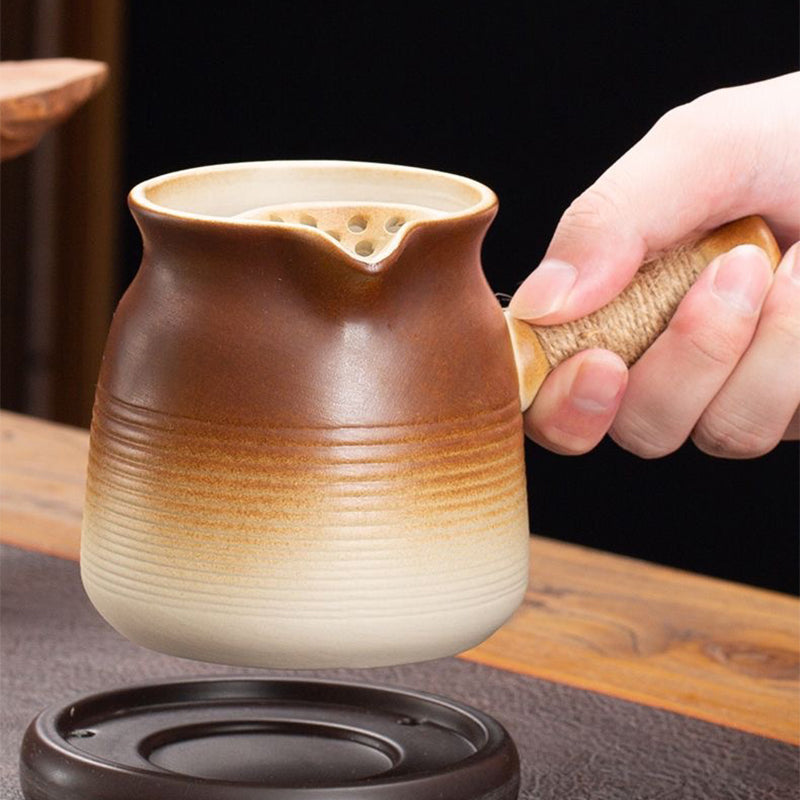 Ceramic Roasted Milk Tea Kettle | Heat-Resistant Tea Pot for Brewing