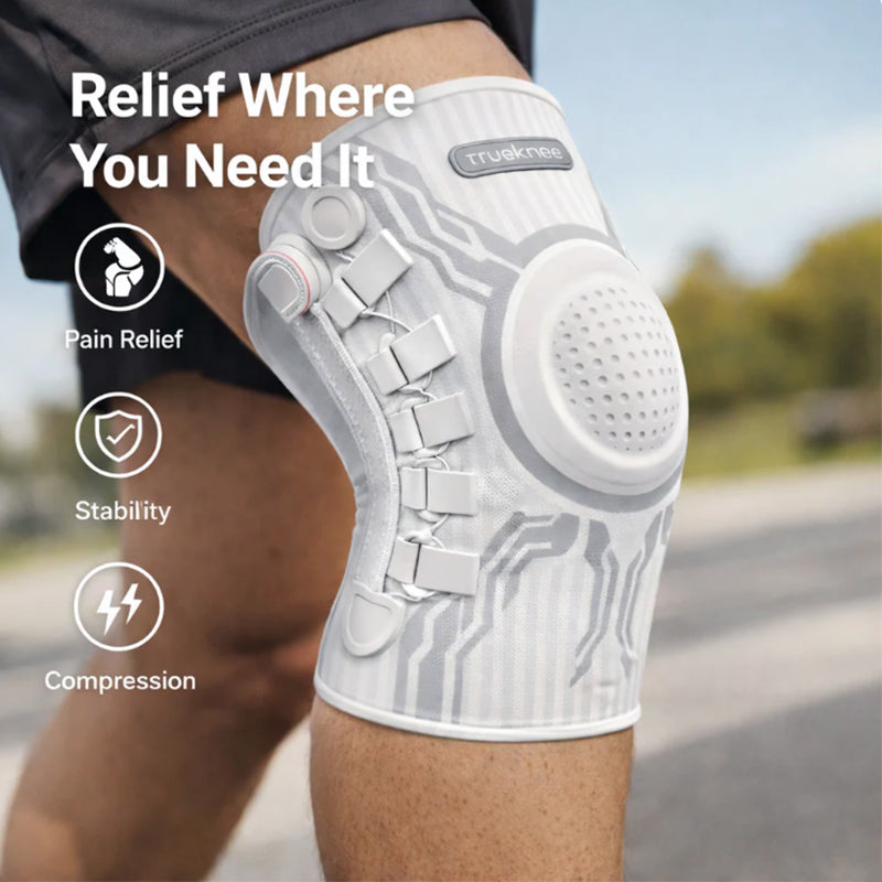 Dial Adjustable Knee Brace with Silicone Cushion Support