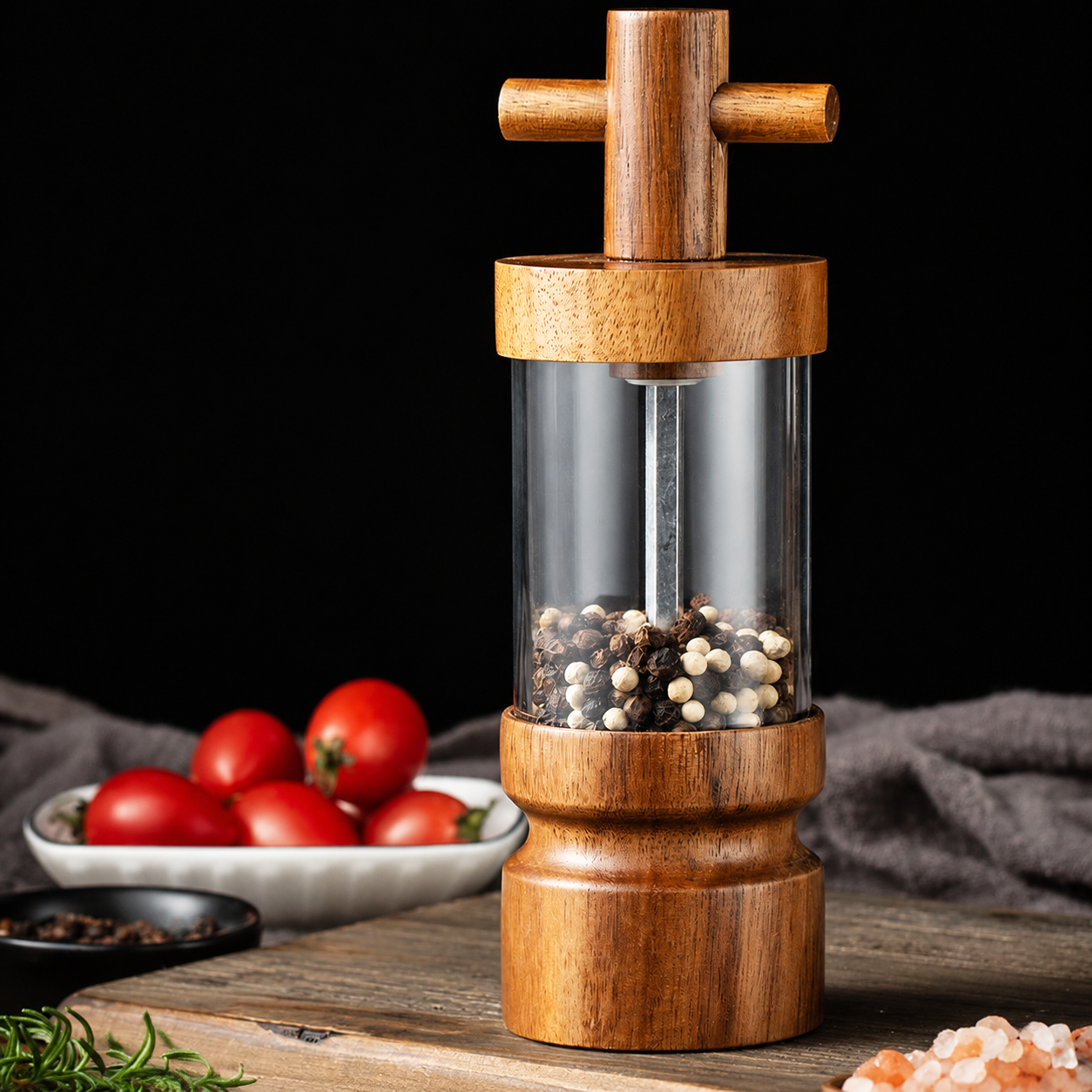Premium Wooden Pepper Grinder