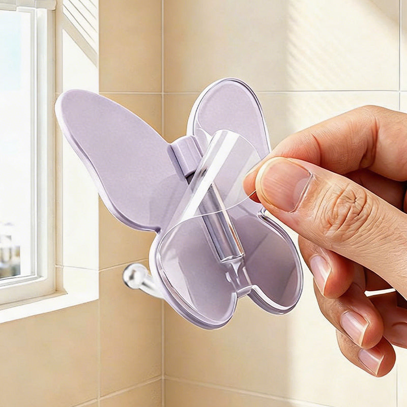 Butterfly Corner Rotating Hook | No-Drill Adhesive Wall Hook