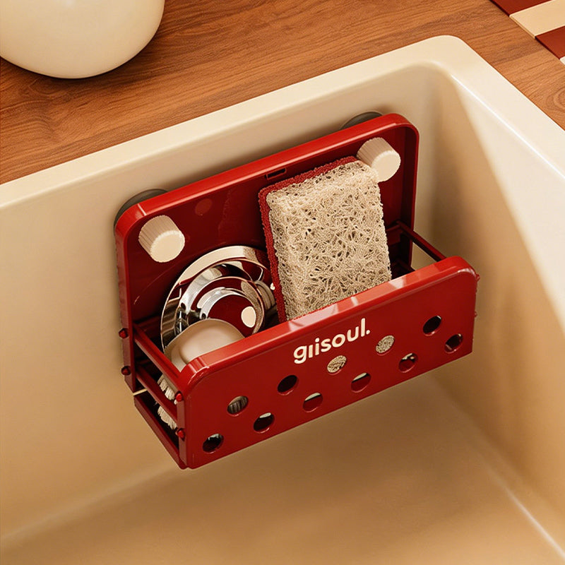 Foldable Sink Organizer Rack – No-Drill Suction Cup Design
