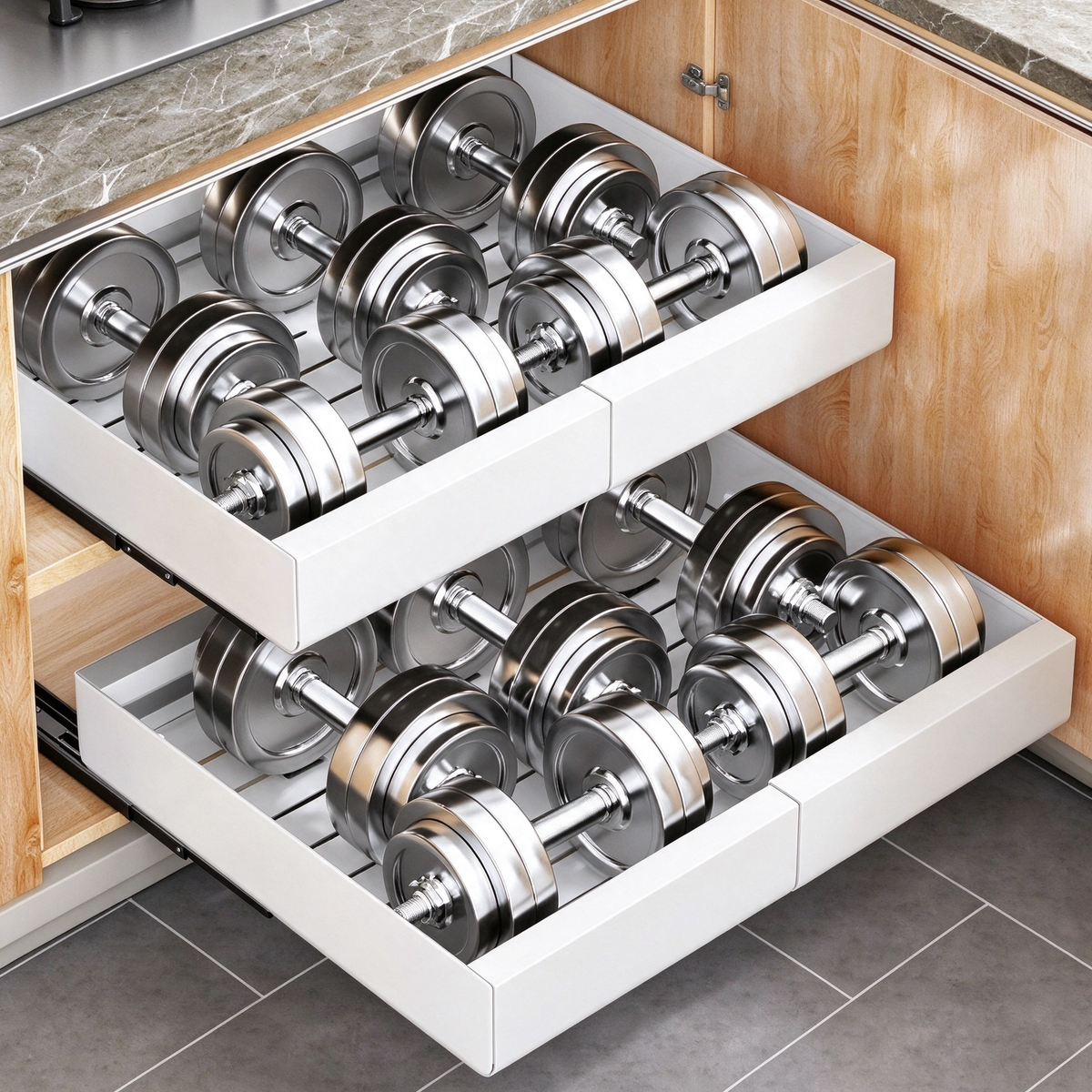 Expandable Pull-Out Cabinet Drawer