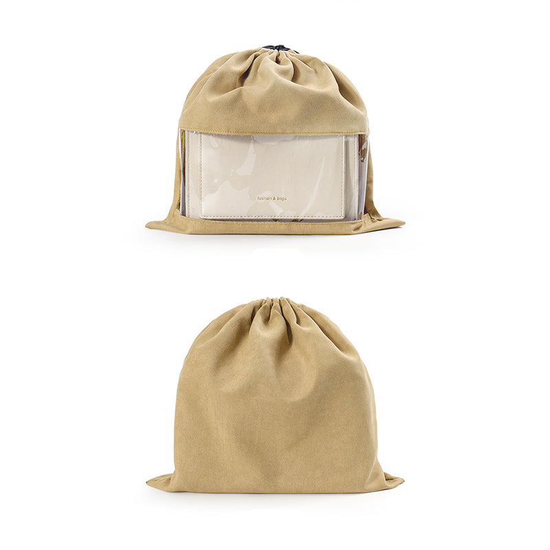Velvet Dust Bag with Clear Window for Handbags