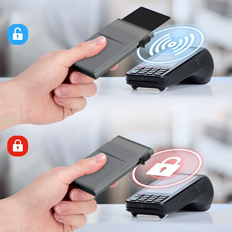 RFID Blocking Pop Up Card Holder Wallet