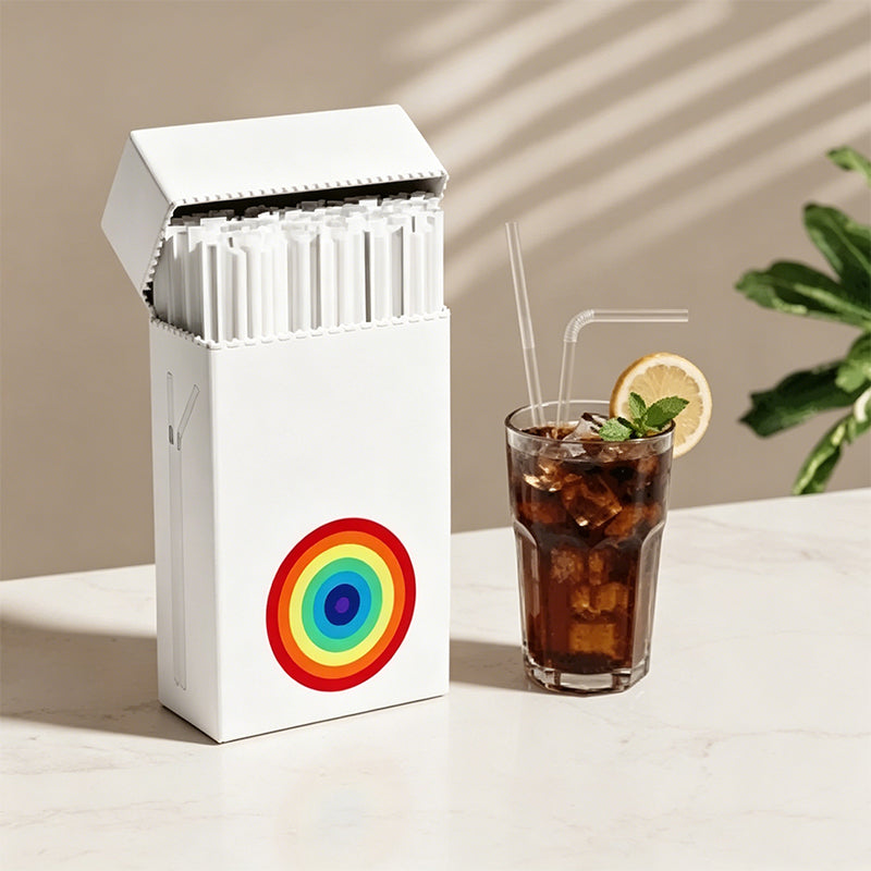 Individually Wrapped Food-Grade 360° Flexible Disposable Straws