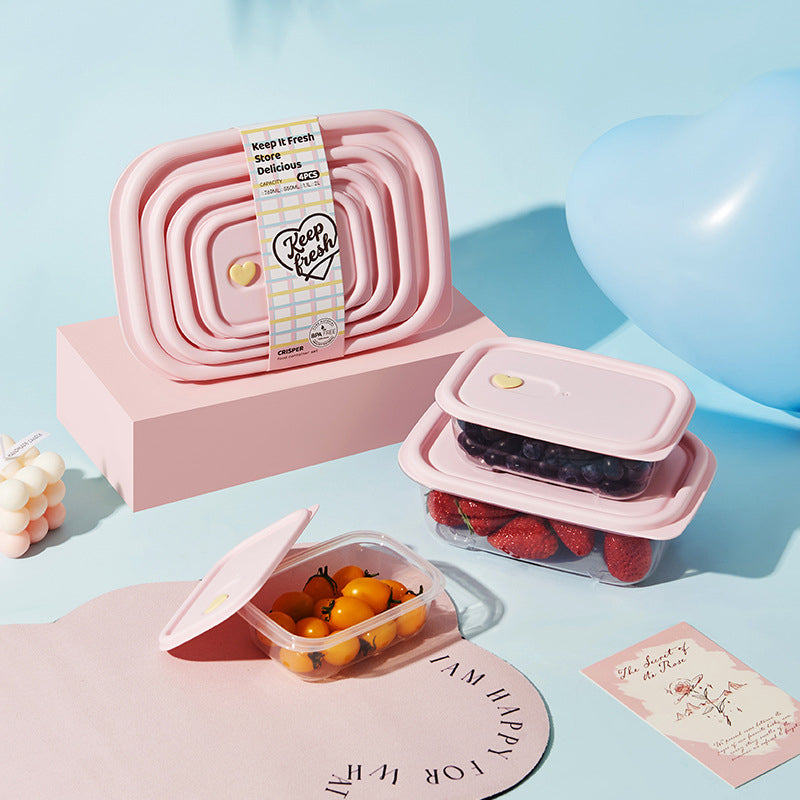 4-Piece Transparent Airtight Food Storage Container Set