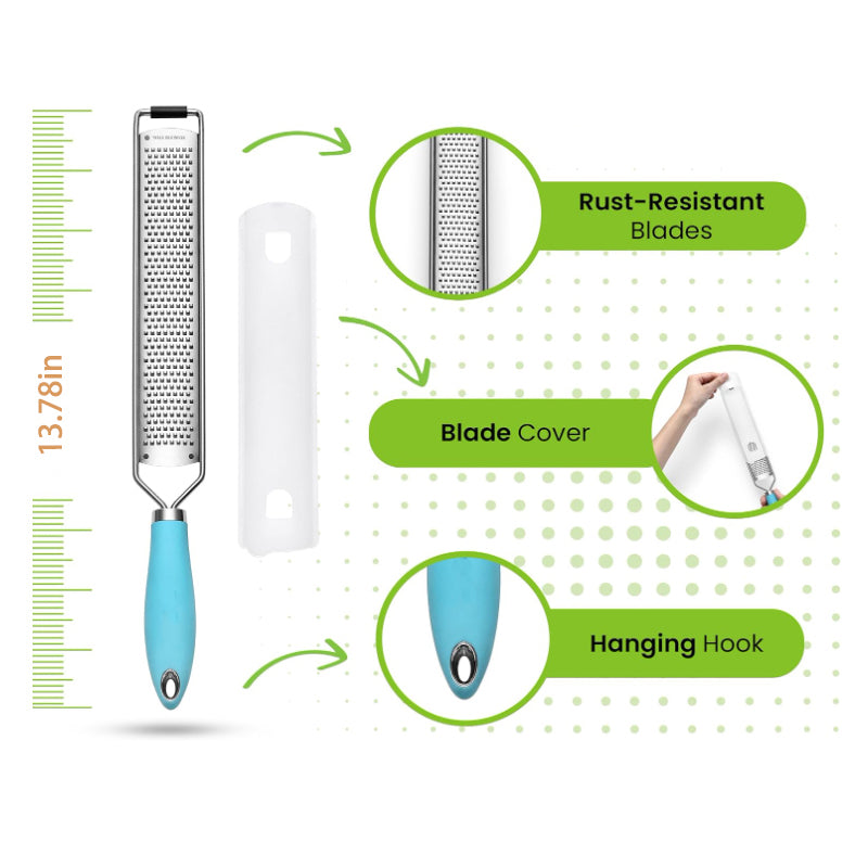 Multi-Function Stainless Steel Zester & Grater for Cheese, Chocolate & Citrus
