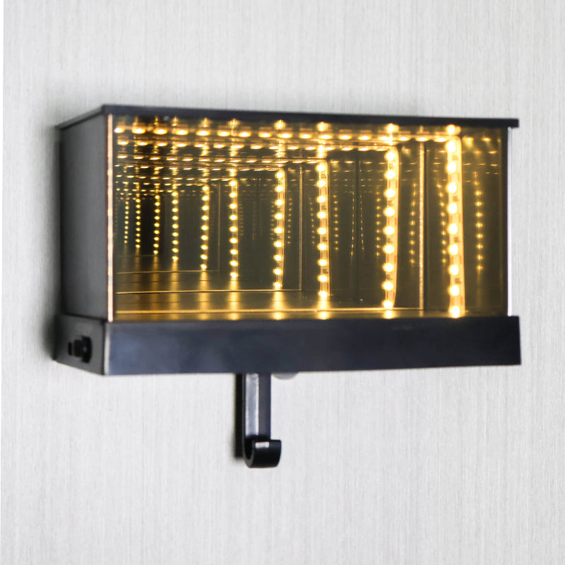 Wall-Mounted Mirror Key Hook – LED Infinity Light for Car Lovers