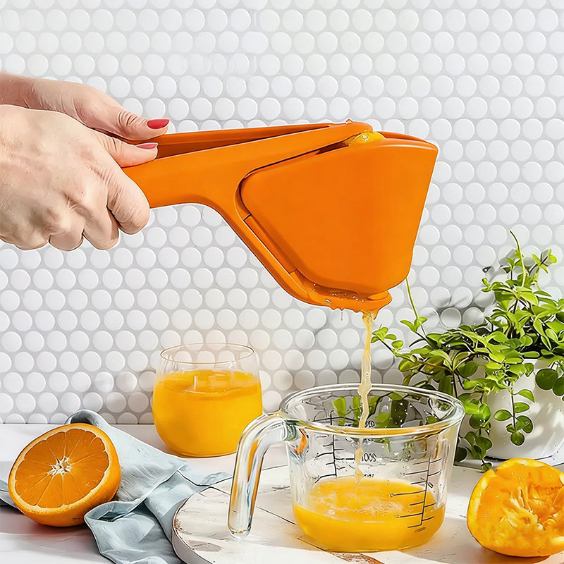 Foldable Manual Lemon Juicer – Portable Hand Press Citrus Squeezer