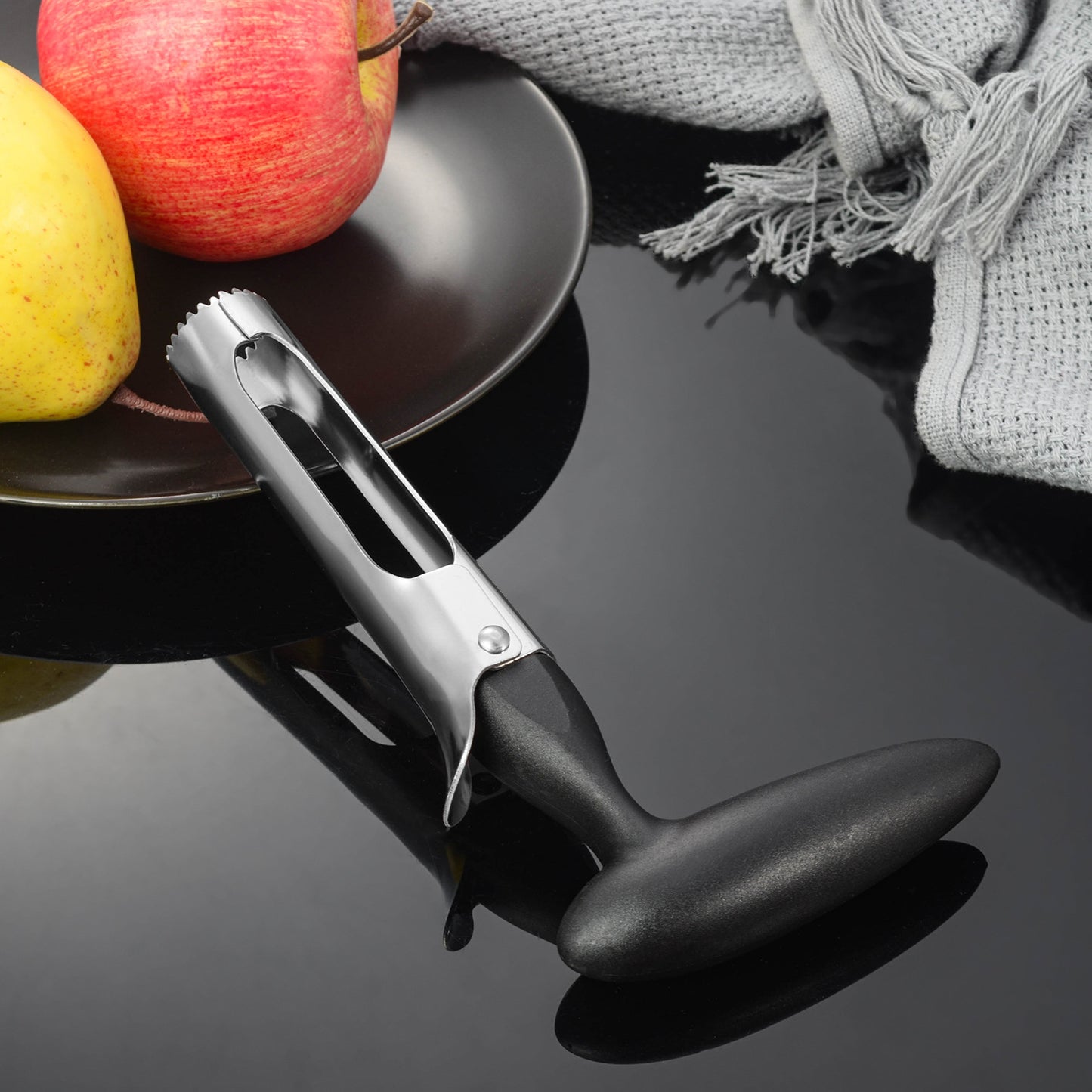 Stainless Steel Fruit Corer with Ergonomic Plastic Grip