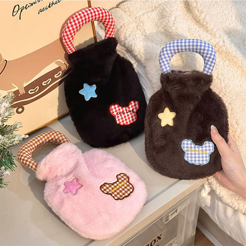 Cozy Plush Hot Water Bottle with Removable Cover