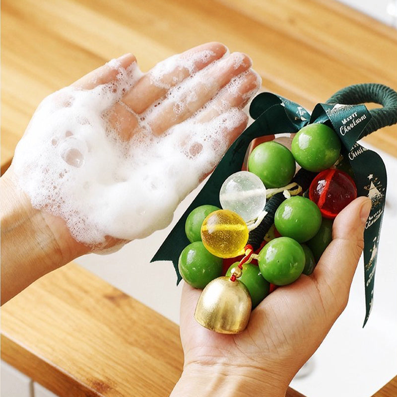 Christmas Tree Grape Essential Oil Soap | Handmade Hanging Soap