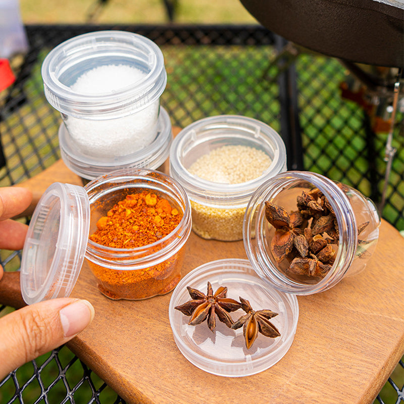 Portable Camping Spice Bottle Set with Mesh Bag