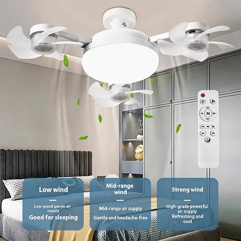 Smart 2-in-1 Ceiling Fan Light with Remote & Foldable Design