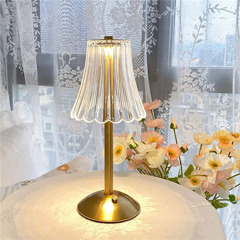 Luxury Minimalist Crystal Table Lamp with 3-Level Dimming