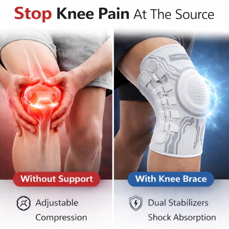 Dial Adjustable Knee Brace with Silicone Cushion Support