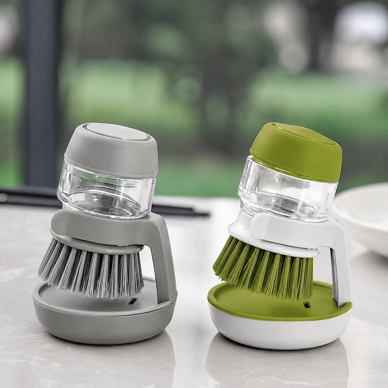 3-in-1 Liquid Dispensing Dish Brush
