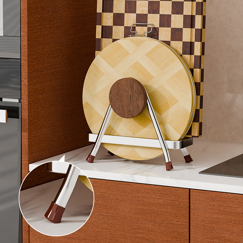 Beech Wood Cutting Board Rack with Rust-Resistant Frame