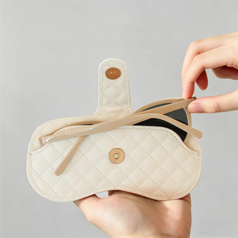 Luxury Quilted Bag Charm Sunglasses Case
