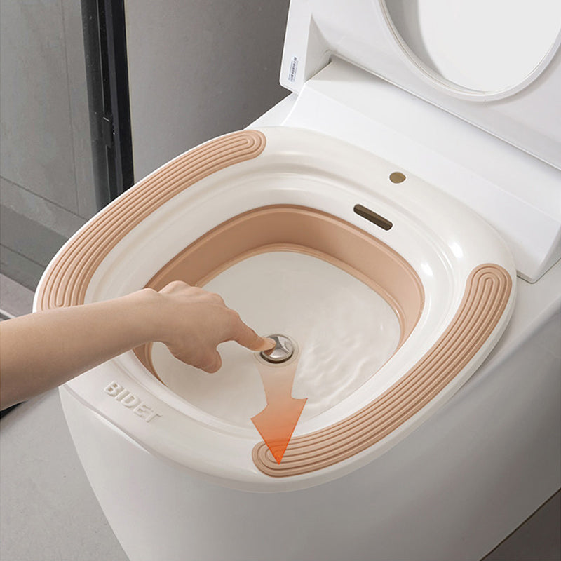 Foldable Anti-Overflow Sitz Bath with Built-in Pop-Up Drain Plug