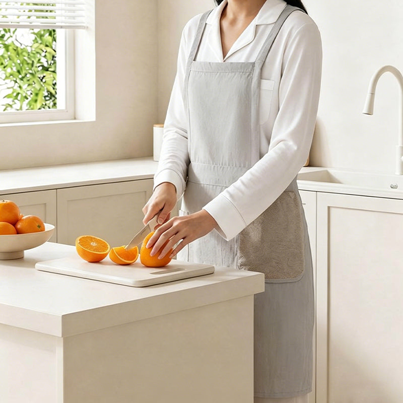Oil-Resistant Breathable Apron Vest with Pocket & Hand Towel
