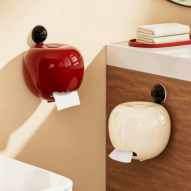 No-Drill Apple Suction Cup Tissue Holder with Aromatherapy