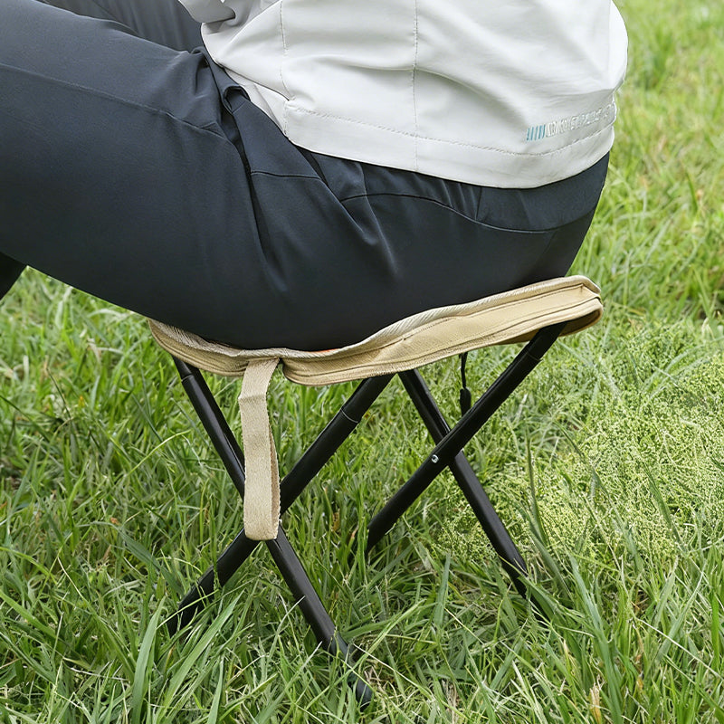 Portable Folding Stool with Backpack Design