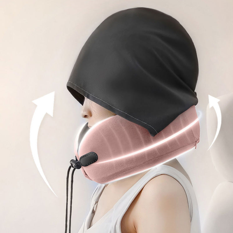 Hooded U-Shaped Travel Neck Pillow