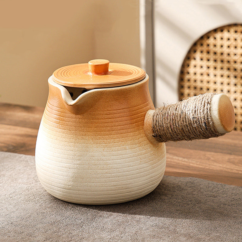 Ceramic Roasted Milk Tea Kettle | Heat-Resistant Tea Pot for Brewing