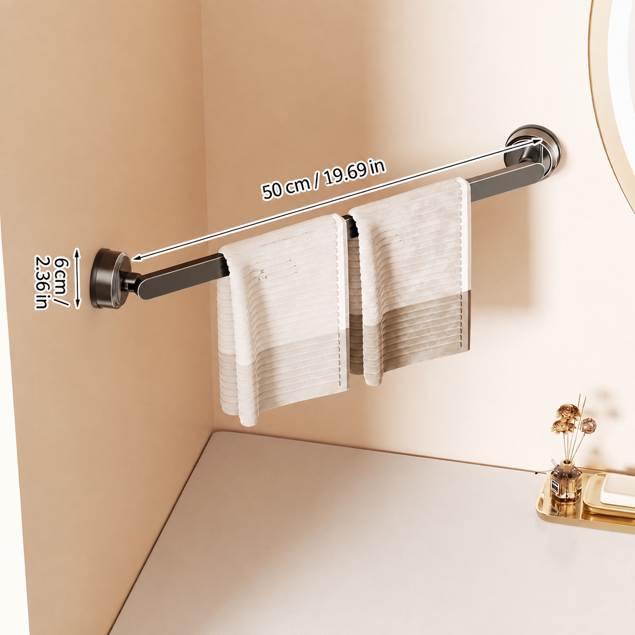 Smart Suction Towel Bar