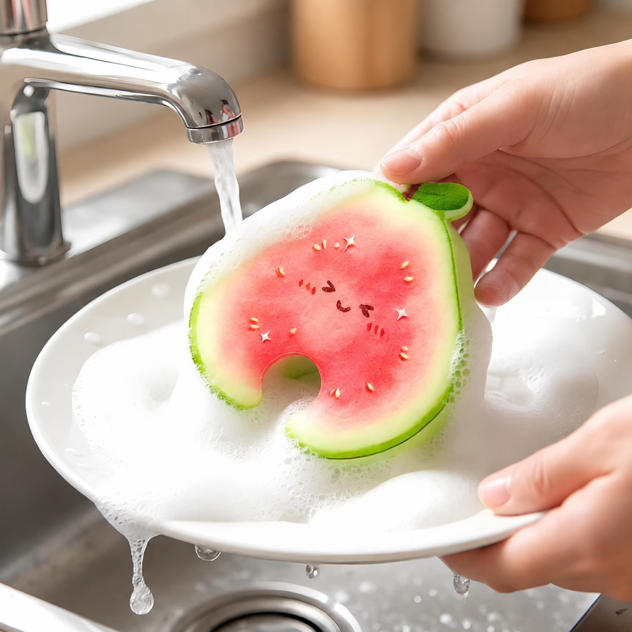 Fruit-Shaped Kitchen Sponge