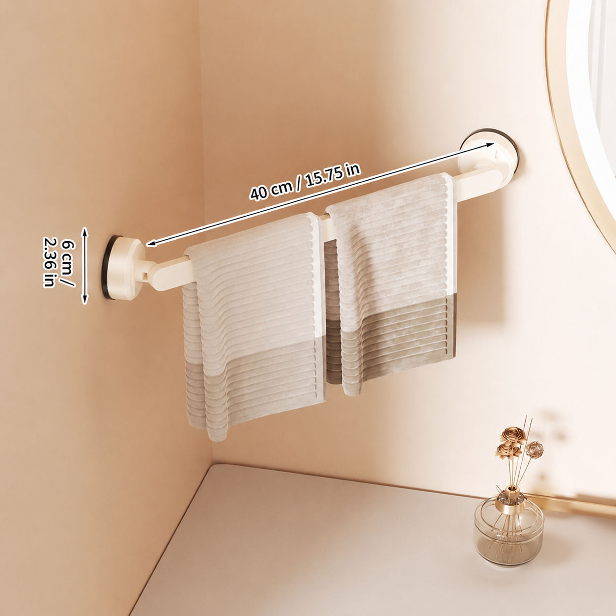 Smart Suction Towel Bar