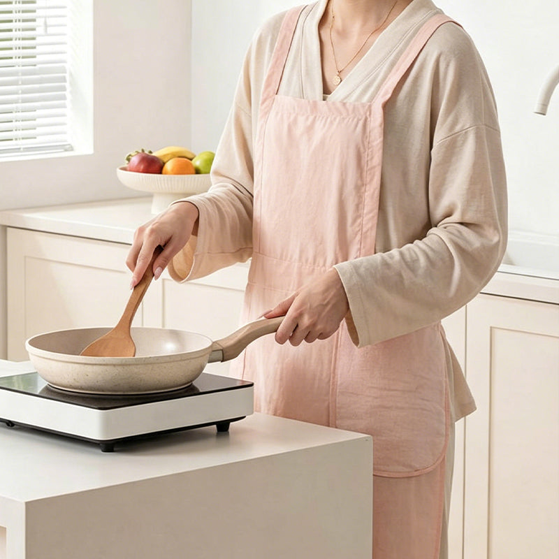 Oil-Resistant Breathable Apron Vest with Pocket & Hand Towel
