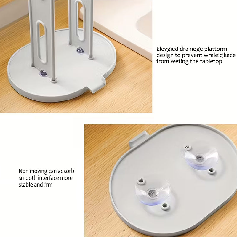 Multifunctional Detachable Glove Draining Rack with Suction Cup