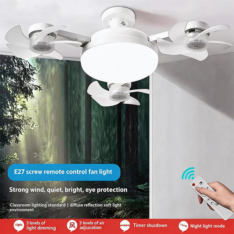 Smart 2-in-1 Ceiling Fan Light with Remote & Foldable Design