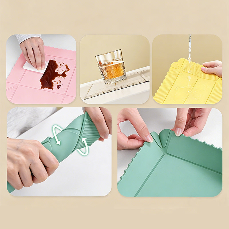 Magnetic Foldable Silicone Mat – Cutting Board, Trivet & Storage Box