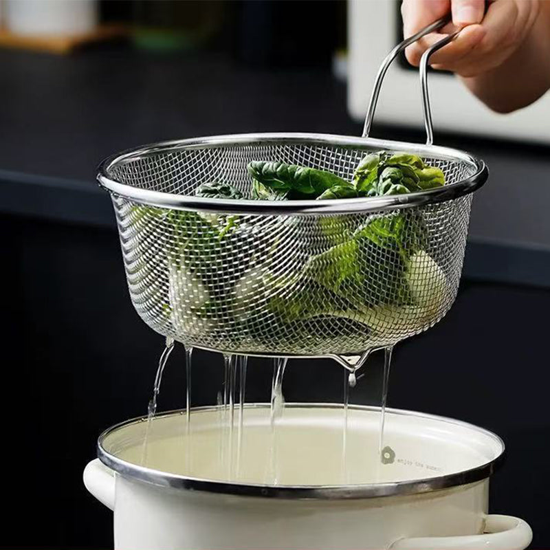 Stainless Steel Large Capacity Deep Mesh Strainer Ladle