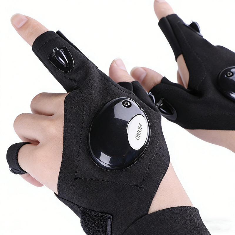 Waterproof LED Work Gloves – Long Battery, Fits All Hands