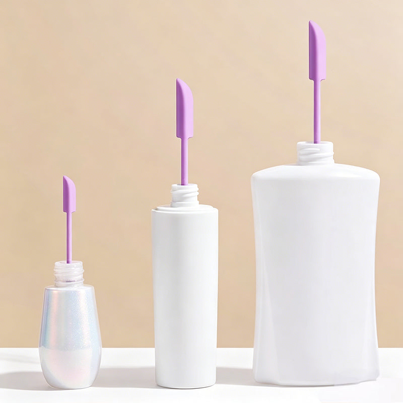 Dual-Ended Silicone Bottle & Jar Scraper for Skincare & Kitchen Use