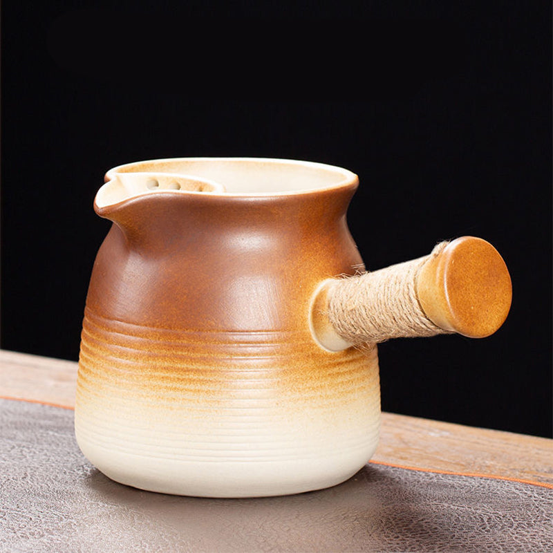 Ceramic Roasted Milk Tea Kettle | Heat-Resistant Tea Pot for Brewing
