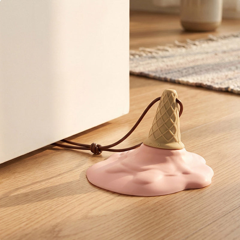 Cute Ice Cream Door Stop – Strong Suction Floor Stopper